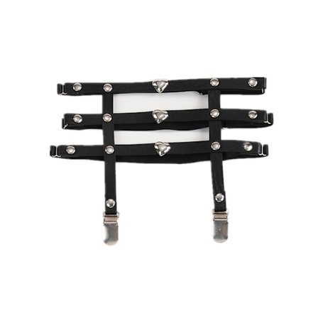 Læder pigers benringe, strømpebånd, kærlighedshjerter, søde sexede korte nederdele, sceneoptræden dekorationskostumer