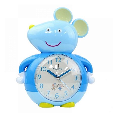 Vækkeure til soveværelset, tegneserie vækkeur Lille museur Natlampe, Studerende Børn Boligindretning Bordur (Pink)