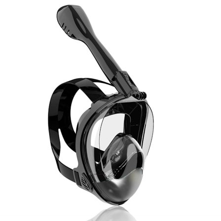 Kokokasvosnorkkelimaski kamerakiinnikkeellä lapsille 13-18 vuotta, S/M, Musta