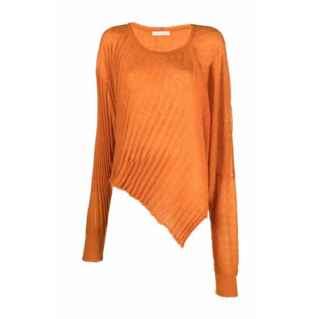 Mes Demoiselles, Round-neck Knitwear Oranje, Dames, Maat:S