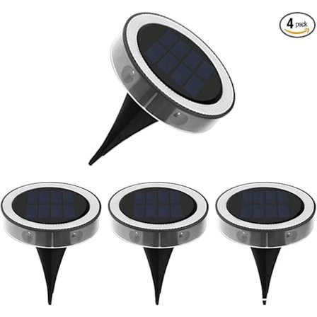 Solcelle Marklamper 4-pak – LED Havebelysning & Trappebelysning IP65 til Udendørsbrug_OF