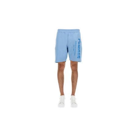 Alexander McQueen Shorts Blå, Herre Chino Shorts