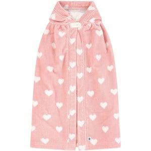 Kids - Petit Bateau Pink Heart Hooded Bath Cape One Size - Textile - One size - Pink