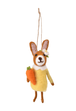 Åhléns Home Påskhänge i ull kanin Inredningsdetaljer Gul ONESIZE