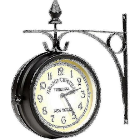 Væg ur smedejern haveur stationsur 2-sidet håndlavet Grand Central Terminal New Yo Hy