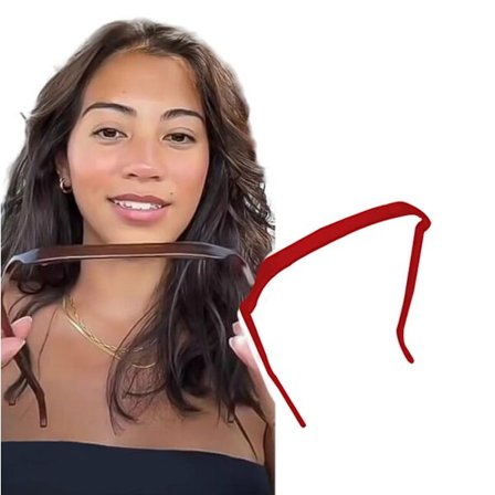 Firkantet Usynligt Hårbånd til Krøllet Hår[qb]