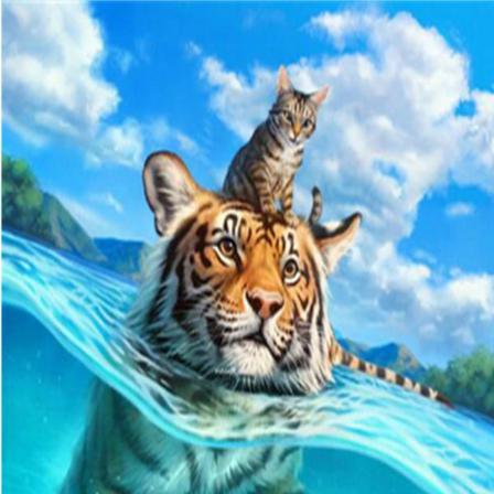 Full 5d Diy Diamond Painting Cross Stitch Tigers Mosaic Broderi Som På Bilden 1 45x45cm