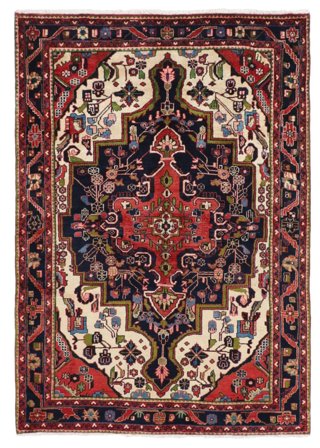 Nahavand Matta 148X212 Svart/Mörkröd Ull, Persien