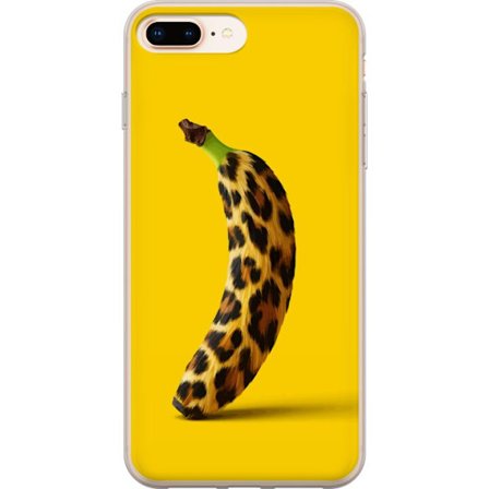 Yhteensopiva Puhelinkuori Apple Apple iPhone 7 Plus Banaani leopardikuvioilla keltaista taustaa vastaan luovassa ja leikkisässä suunnittelussa