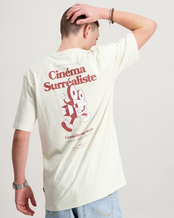 ONLY & SONS JUNIOR OSJFREDO RLX CINEMA SS TEE VD JRS Kremowy T-shirty Chłopiec - Kids Brand Store