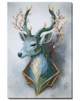 Perlenstickerei Ente im Wald - Abris Art