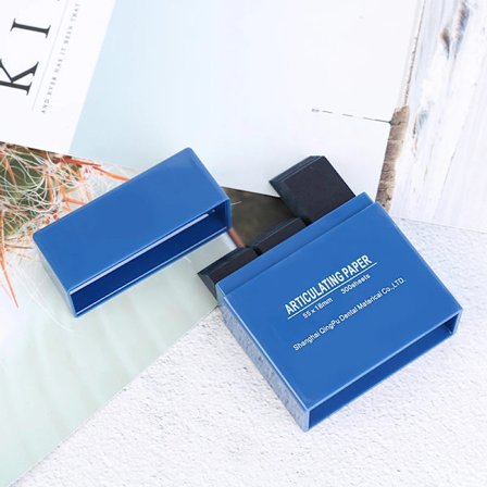 Oral Care Tandblegningsmateriale 55*18mm 300 Ark/Æske Dental Artikuleret Papirstrimler Dental Laboratorieprodukter Værktøj 2 Farver