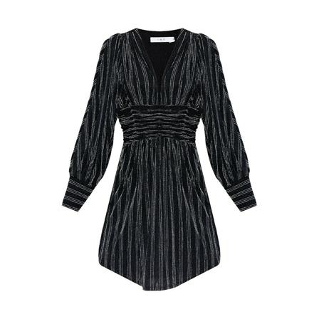 Iro, Gaida glossy dress Czarny, Kobieta, Rozmiar: M