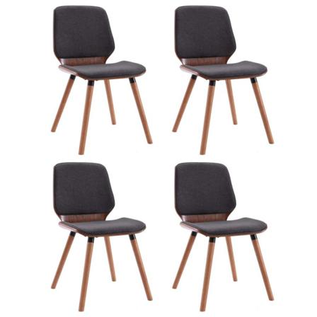 Vidaxl Matstolar 4 St Grå Tyg Grå