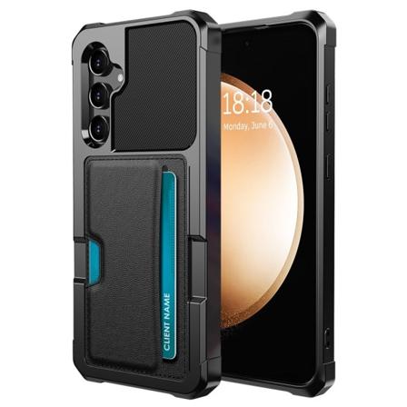 SKALO Samsung A55 5G Iskunkest v kuori lompakolla - Musta Black