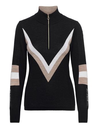 Hafjell Zipup Women Pullover Svart We Norwegians