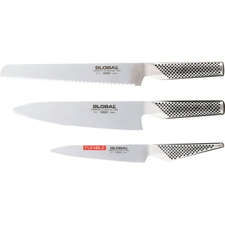 Global G-9211 Startset med G-9, G-2, GS-11 - Köp Global-knivar och tillbehör hos Bagaren och Kocken | Matlagning > Köksknivar > Knivset | Bagaren och 