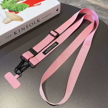 Mobiltelefon lanyard, långt rep, enkel crossbody, justerbar rygg, långt rep, utomhus vandringsrem, robust kort, anti-förlust, enfärgad