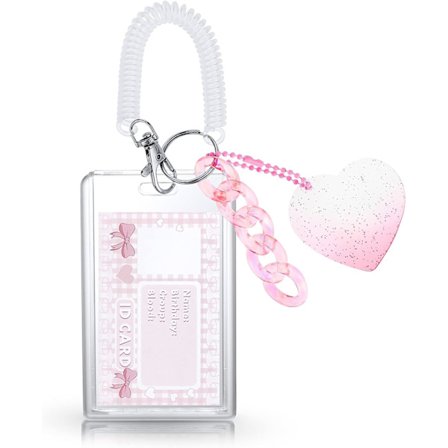 1pc Badge Holder ID Badge Holder med spiral handled, fotokort Ho