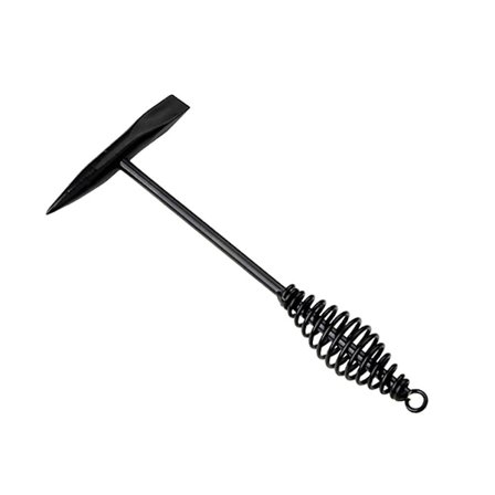 500g Högkolstål Slaggborttagning Svets Slaghammare Fjäderhandtag Svetsare Hammare Anti-förlustkrok Högkvalitativt Svetsverktyg Tillbehör (svart)