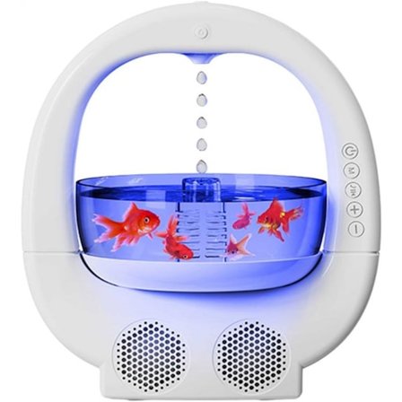 Ny Anti Gravity Vattendropps Luftfuktare, Regndropps Luftfuktare med Nattlampa Luftfuktare Cool Mist Luftfuktare för Kontor Sovrum Skrivbord (vit)