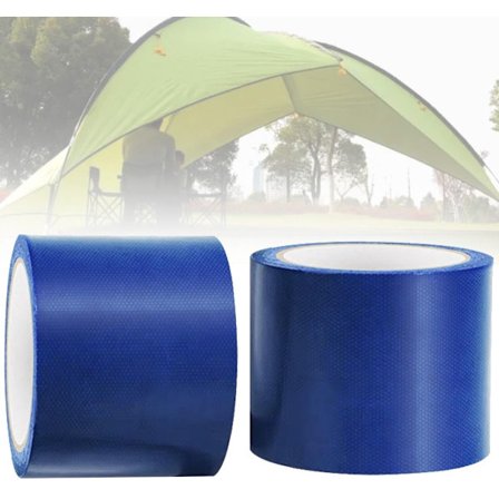 Grøn Vandtæt Selvklæbende Tape - Telt Solcreme Tape (8*750cm Blå To-Delt Reparationssæt)
