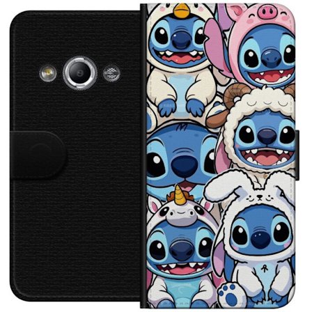 Yhteensopiva Lompakkokotelo Samsung Galaxy Xcover 3 Stitch Disney Lilo Stitch sininen alien suloinen hahmo