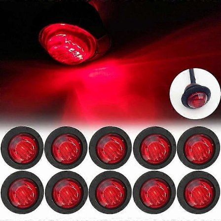 10x Lastbil Bus Båd Trailer Sidemarkeringslys Lampe 3led Markeringslys