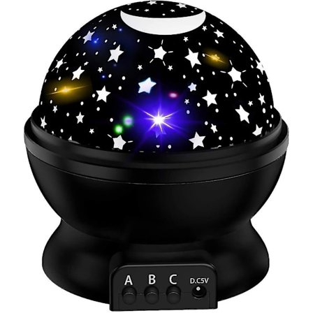 Stjärnhimmel projektor nattlampa med 8 ljuseffektlägen / USB uttag / 360 ° rotation - populär g