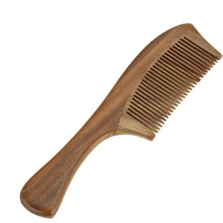 Naturlig grön sandelträkam handgjord sandelträkam antistatisk