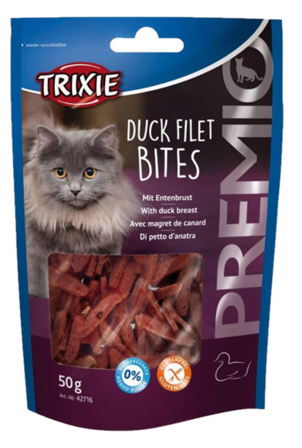 Trixie - Premio Biter av andefilet 50 g - Katt - Kattegodteri & kattegress - Belønningsgodbiter katt - ZOO.no