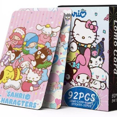 92 Sanrio Anime Dobbeltsidige Lomo-kort og Mini-klistremerker
