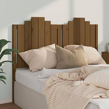 Vidaxl Sänggavel Honungsbrun 141x4x110 Cm Massiv Furu Brun