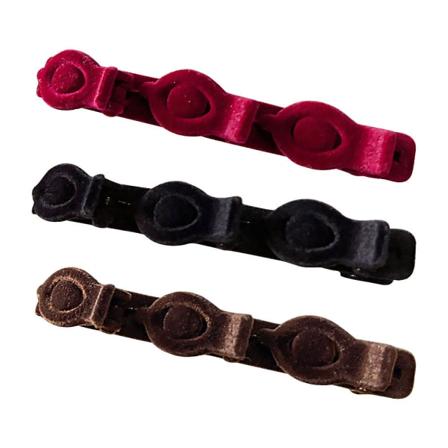 Kvinnors Flätade Hårklämmor 3 Färger 3-pack Flerfärgad