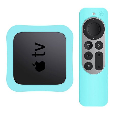 Apple TV 4K (2021) digitalbox + styrenhet silikonhölje - Ljusgrön