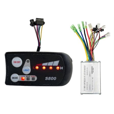 Elcykel til JN 15A firkantbølge SM med lyscontroller LED-S800 display til 36V/48V 250W/350W elektrisk mountainbike kit