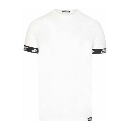 Dsquared2, T-shirt Wit, Heren, Maat:M,elastaan