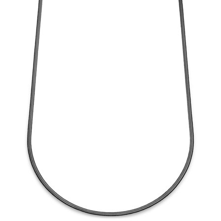 Esenciales | Collar de cadena de espiga en negro metalizado de 3 mm para hombres - Collares de cadena