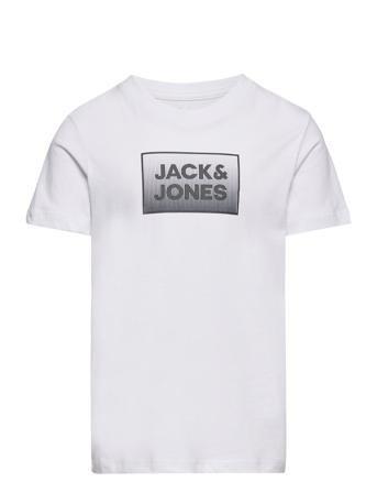 Jjsteel Tee Ss Jnr Tops T-shirts Short-sleeved White Jack & J S