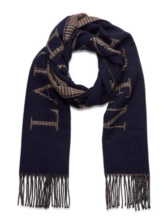 Reversible Logo Jacquard Scarf Accessories Scarves Winter Scarves Navy Lauren Ralph Lauren