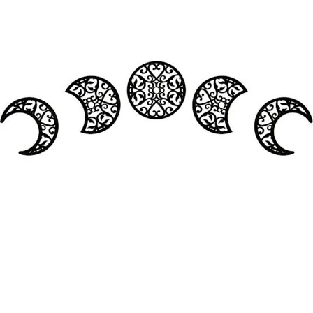 Musta, halkaisijaltaan 20 cm, Makuuhuoneen sisustus 5 kappaletta, Makuuhuoneen seinä