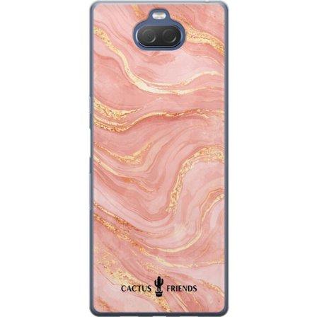 Kompatibel Mobilcover til Sony Sony Xperia 10 Plus Cactus and Friends – RoseGoldFlow