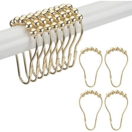 Duschdraperiringar, Rostfria Metall Duschdraperikrokar Ringar För Badrum Duschstänger Duschkrokar Duschringar För Gardiner - Set Om 24