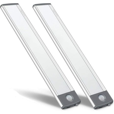 30 stk. LED magnetisk bevægelsessensor skab lys, under skab belysning, trådløs USB genopladelig køkken skab natlys, 2 stk.