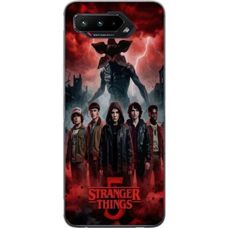 Kompatibelt Mobildeksel til Asus Asus ROG Phone 5 Mørk Stranger Things-inspirert fantasyillustrasjon med torden, dramatisk himmel og intens uhyggelig