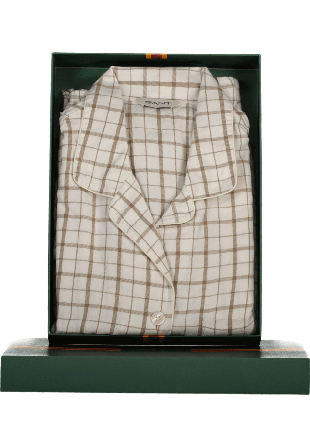 GANT Flanellpyjamas i presentförpackning Pyjamas Dam Vit S
