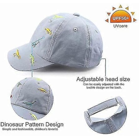 Unisex Sommer Baseball Kasket Til Baby Børn Dinosaur Broderet UV Beskyttelse Kasket Golf Baseball Sports Kasket Hue Hat Til Dreng Pige Spædbarn 