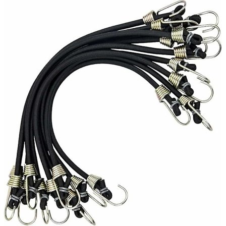 Msbd 10 stk. elastiske reb med mini bungee kroge Universal Heavy Duty Bungee Cord Bungee reb med 2 Heavy Duty Hook stropper til telt Camping Motorc