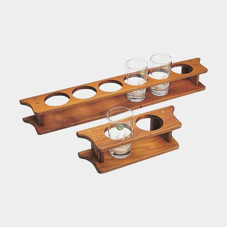Glasholder båd Roca, teak, 14 x 9 x 9 cm, til 1 glas