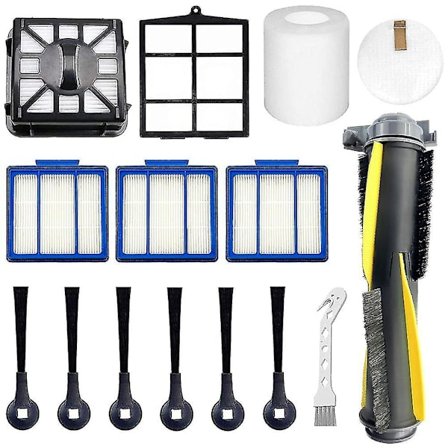 14 stk. reservedele til Shark Iq Rv1001ae Rv101 robotstøvsuger skumfiltfilter selvrensende base A